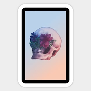 The skull of beautiful Sticker